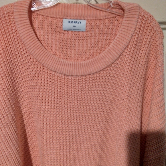 Old Navy Size XXL Pink Knit Crew Neck Sweater - Picture 2 of 3